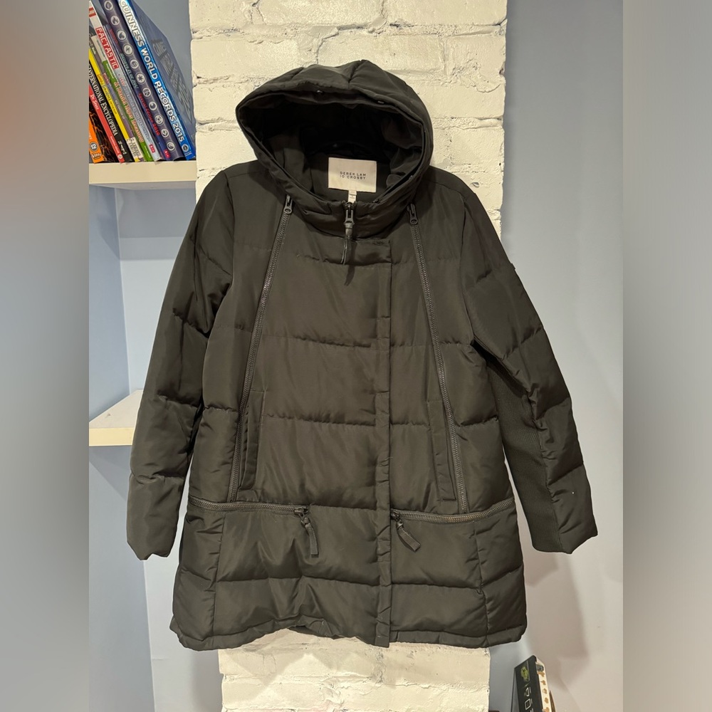 Derek Lam 10 Crosby Ladies' Down Hooded Jacket‎ Black